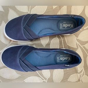 Keds Navy slip on sneakers